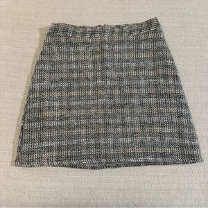 Zara Gray and Black A-Line Mini Skirt